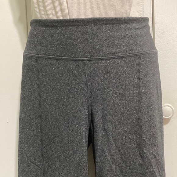 PRANA Breathe Heathered Gray Large Activewear Crop Capri Mid Rise Leggings Large - Picture 5 of 16